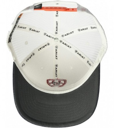 Baseball Caps Men's Full Mesh Shadow Logo Denim Bill Cap- White- One Size - C818D8AIXDQ