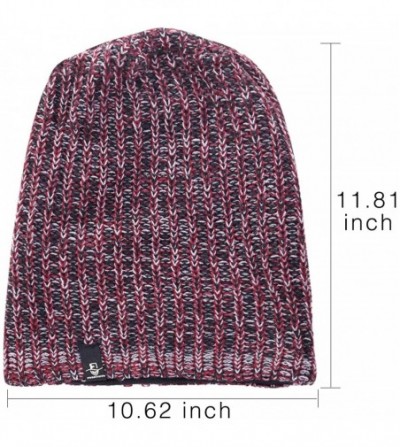 Skullies & Beanies Mens Oversized Knit Cap Womens Slouchy Beanie Summer Winter Hat B754 - B102-red Mixed Black - C7192ETH70Q