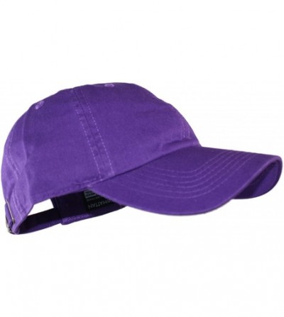 Baseball Caps Oceanside Solid Color Adjustable Baseball Cap - Purple - C01219NZHPL