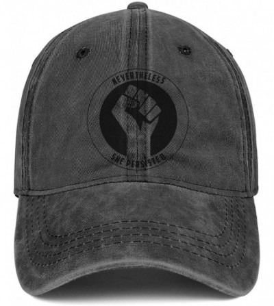 Cowboy Hats Soft Cowboy Cap Feminist Art Nevertheless She Persisted All Cotton Mens Womens' Sport Cap - CU18T02ATK9