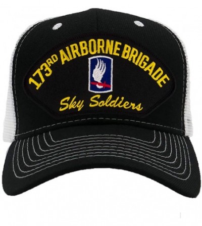 Baseball Caps 173rd Airborne Brigade Hat - Sky Soldiers/Ballcap Adjustable One Size Fits Most - Mesh-back Black & White - CQ1...