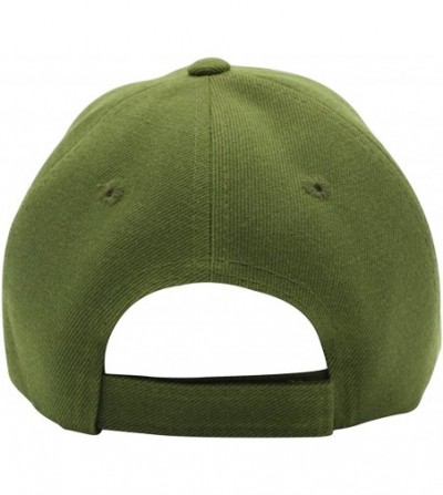 Baseball Caps Baseball Cap Men Women - Classic Adjustable Plain Hat - Olive - C217YKEEQ9Y