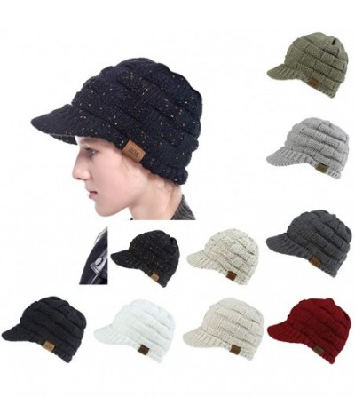 Skullies & Beanies Ponytail Cap with Drop Down Ear Warmer- Slouchy Knitted Beanie Hat for Women - Beige - C918YKYGI7Q
