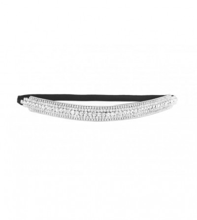 Headbands Thick Patterned Rhinestone Bridal Stretch Headbands (Style D) - Style D - CL11PTVLFJ7