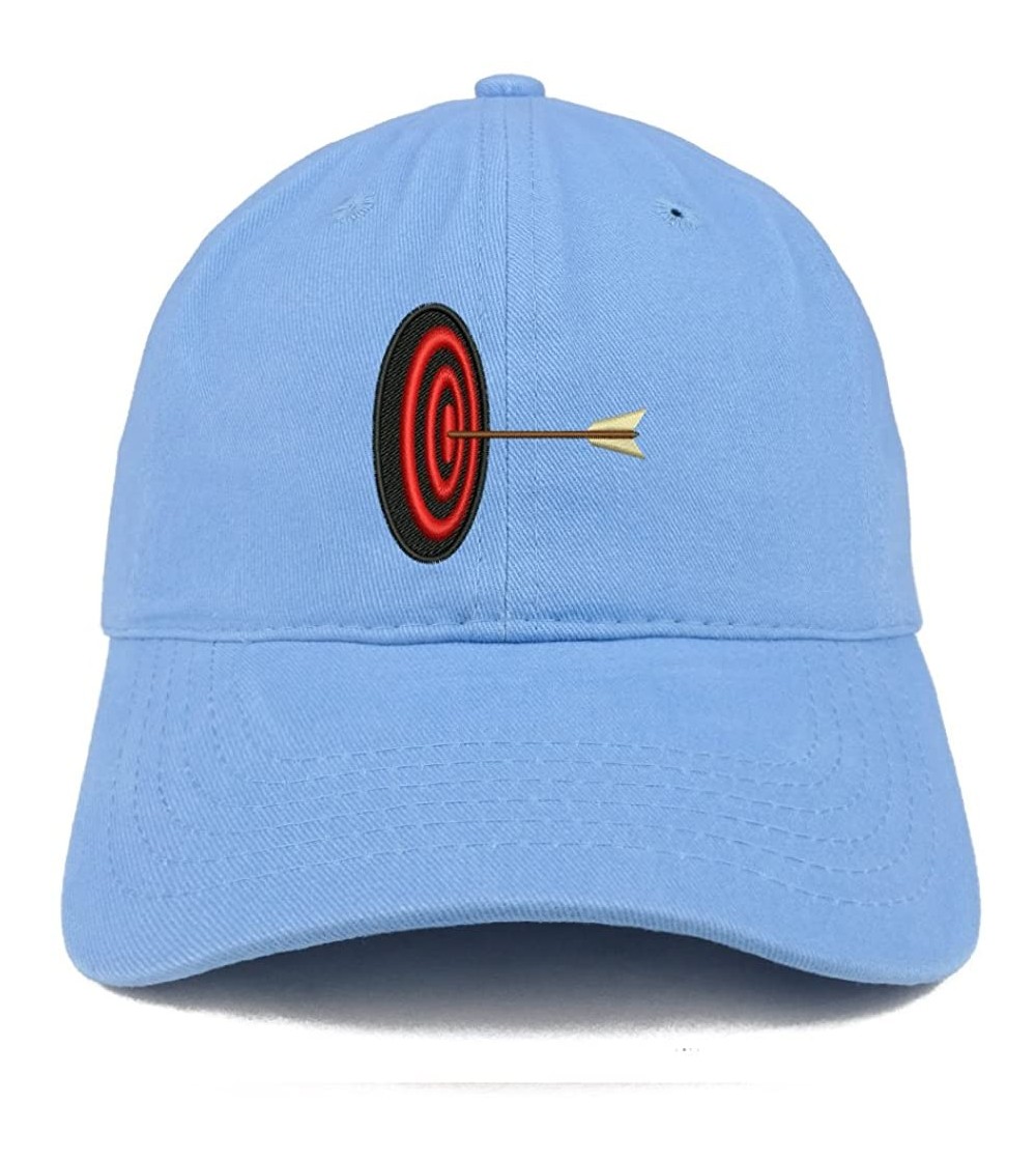 Baseball Caps Archery Target Quality Embroidered Low Profile Brushed Cotton Dad Hat Cap - Carolina Blue - CE184YK80MQ