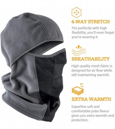 Balaclavas Face Mask Windproof Ski Mask Balaclava for Men Women- Gray - Grey - CZ18WIQD5TG