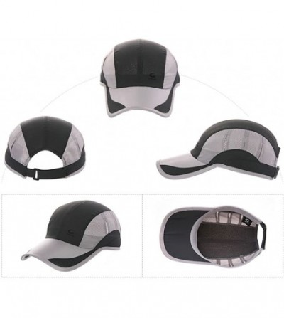 Baseball Caps Waterproof UV Foldable Baseball Cap w/Detachable Flap Quick-Dry Sun Protection - 66022_grey - CD128KS0MZX