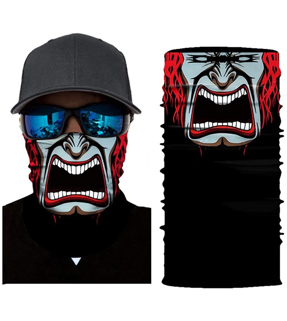 Balaclavas Joker Print Face Mask- Rave Bandana- Neck Gaiter- Scarf- Summer Balaclava for Dust Wind UV Protection - Jkd - CB19...