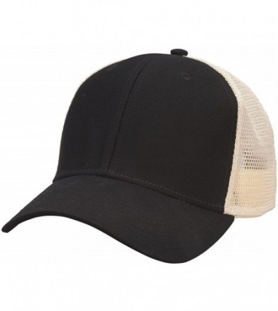 Baseball Caps Womens Soft Mesh Sideline Cap - Black/Natural - CX18E3TA5K0