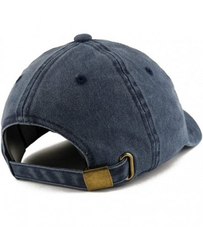 Baseball Caps Blondie Embroidered Pigment Dyed Unstructured Cap - Navy - C218D4Q6A6K