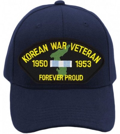 Baseball Caps Korean War Veteran - Forever Proud Hat/Ballcap Adjustable One Size Fits Most - Navy Blue - CF18OQW762D