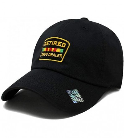 Baseball Caps Retired Drug Dealer Hat Dad Hat Cotton Baseball Cap Polo Style Low Profile PC101 - Pc101 Black - C6185OYSO8C