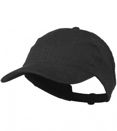 Baseball Caps Womens Washed Cotton Backless Baseball Cap Ponytail Hat - Black - C918NI6H3IW