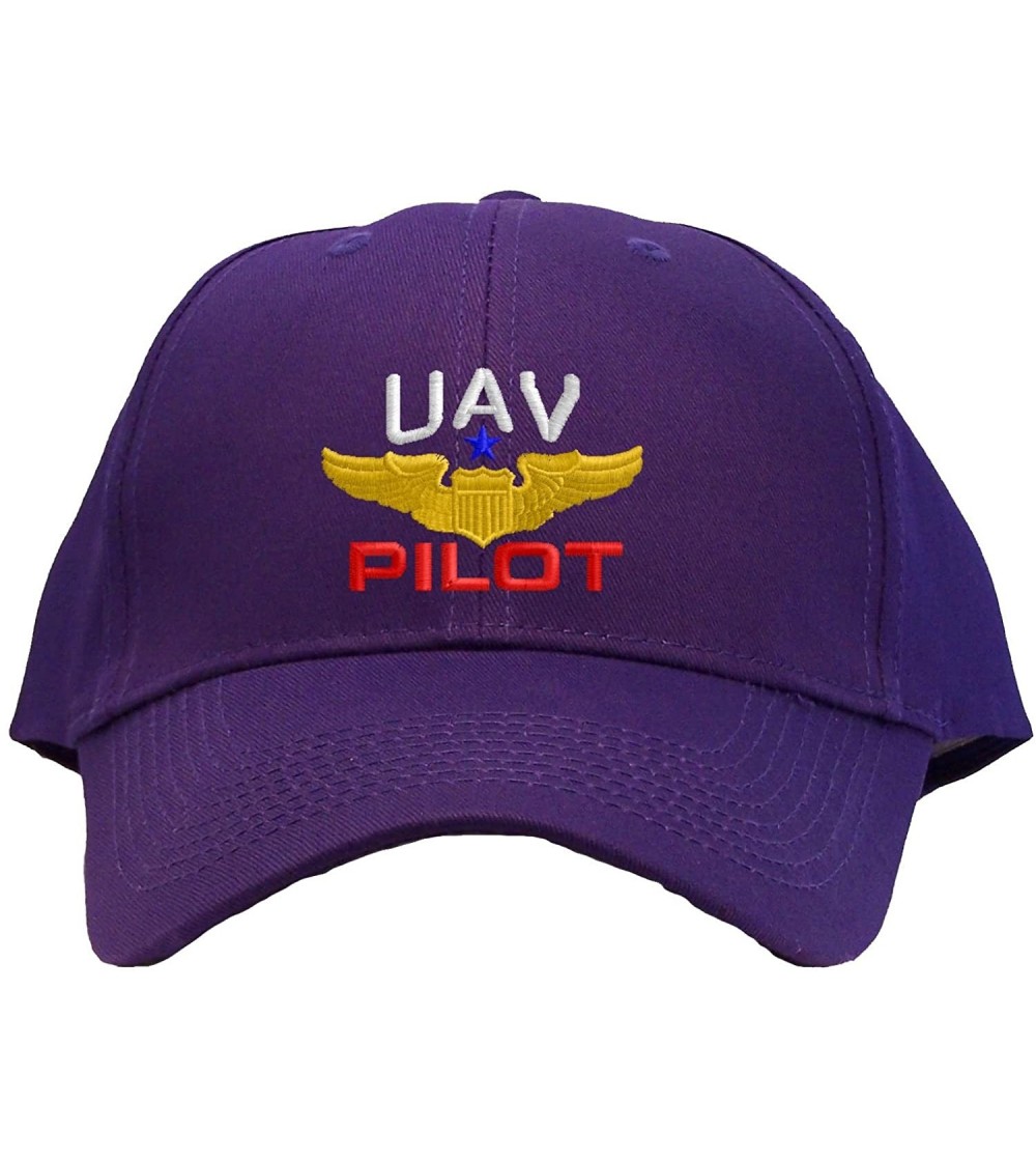Baseball Caps UAV Pilot with Wings Low Profile Baseball Cap - Purple - C3129G5XAGB