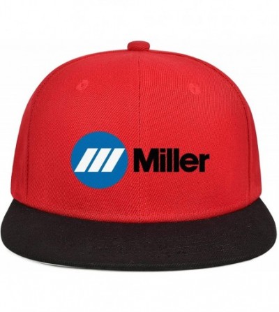 Baseball Caps Mens Miller-Electric- Baseball Caps Vintage Adjustable Trucker Hats Golf Caps - Red-65 - CS18ZLGQIK2