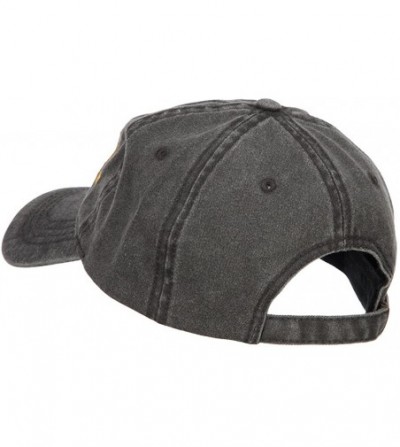 Baseball Caps Admiral Embroidered Washed Buckle Cap - Black - C7187DTR00X