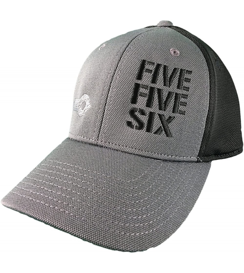 Baseball Caps Five Five Six Ar-15 Hat/Cap Black/Grey Distressed 5.56 2.23 Fitted Flexfit - CI187YKLZNM