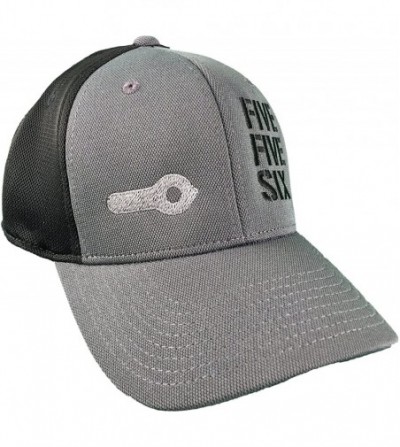 Baseball Caps Five Five Six Ar-15 Hat/Cap Black/Grey Distressed 5.56 2.23 Fitted Flexfit - CI187YKLZNM