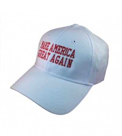 Baseball Caps Donald Trump Make America Great Again Hats Embroidered 10-000+ Sold - White With Red Embroidery - CY12GVX595R