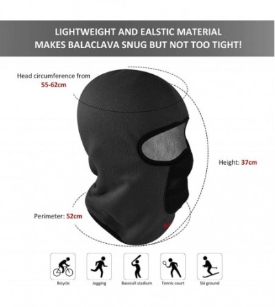 Balaclavas Balaclava Windproof Rabbit Fur Ski Face Mask with Thermometer Cold Weather Face Mask for Skiing Snowboarding - CC1...