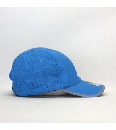 Baseball Caps Plain Pro Cool Mesh Low Profile Adjustable Baseball Cap - Reflective Royal - CJ18ERGW2I7