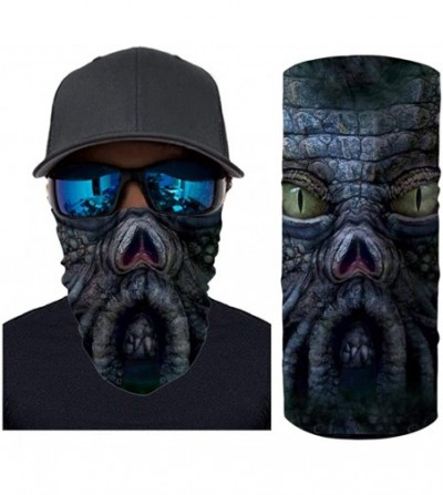 Balaclavas Cool 3D Animal Print Bandana Neck Gaiter Scarf Dust Wind Balaclava Headband for Men Women - Dark Blue Animal - CR1...