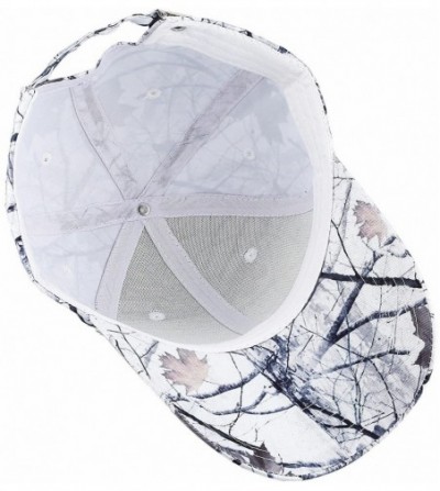 Baseball Caps Baseball Caps for Men-Adjustable Fishing Hiking Trucker Hats Sports Sun Cap - 2-white(leaf Patterned) - CF186OK...