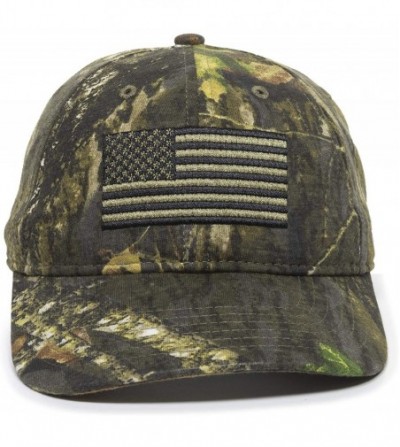 Baseball Caps Mossy Oak USA American Flag Camo Hat - Adjustable Baseball Cap for Men & Women - Camo - CR18SSE7OIT