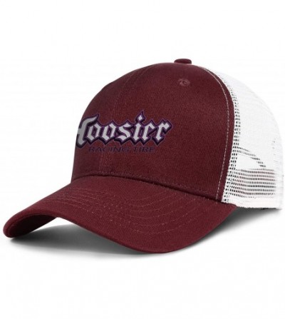 Baseball Caps Unisex Adjustable Hoosier-Racing-Tyre-Baseball Caps Sports Flat Hats - Burgundy-20 - CV18U6SO73C