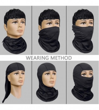Balaclavas Balaclava Face Mask UV Protection for Men Women Ski Sun Hood Tactical Masks - Black - CY18QGHNH6G