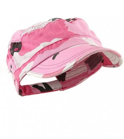 Baseball Caps Women's Enzyme Washed Cotton Twill Cap Hat (Pink Camo) - CX111GHV97V