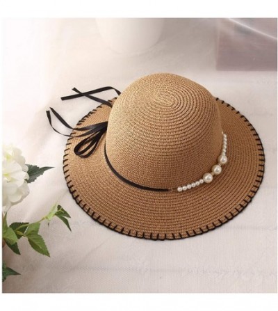 Sun Hats Cute Girls Sunhat Straw Hat Tea Party Hat Set with Purse - Khaki 7 - CH193TO6T5W