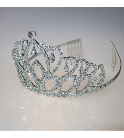 Headbands Princess Crown Tiara Diamante Pageant Tiaras Headband Headpiece Hair Comb - CD183QZLTD9