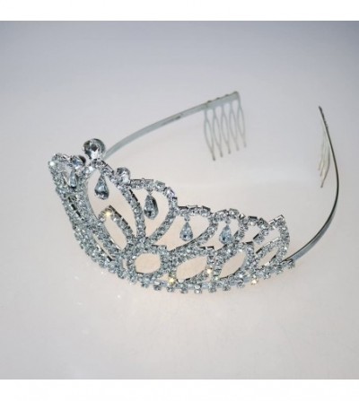 Headbands Princess Crown Tiara Diamante Pageant Tiaras Headband Headpiece Hair Comb - CD183QZLTD9