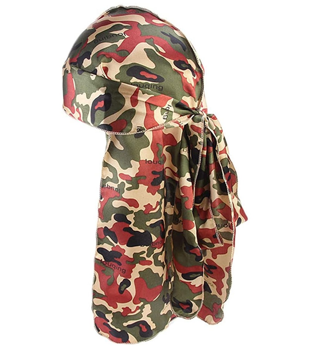 Skullies & Beanies Print Silky Durags Turban Silk Du Rag Waves Caps Headwear Do Doo Rag for Women Men - Tjm-05k-4 - CE197UU23MW