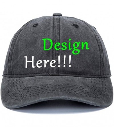 Baseball Caps Men Women Denim Custom Hip Hop Trucker Hat Add You Personalized Design to Baseball Caps - Dark Gray - CZ18G52M7LX