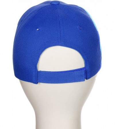 Baseball Caps Classic Baseball Hat Custom A to Z Initial Team Letter- Blue Cap White Black - Letter I - CL18IDUZS4Z