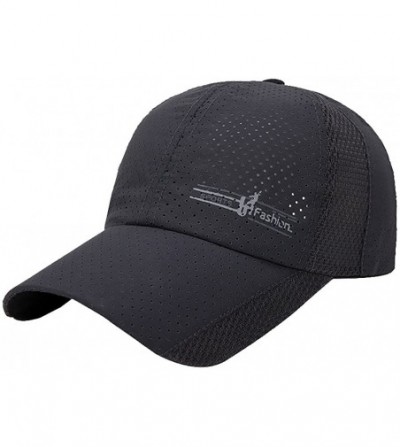 Baseball Caps Fashion Adult Mesh Hat Quick-Dry Collapsible Sun Hat Outdoor Sunscreen Baseball Cap - X-dark Gray - CX18RHK6UE9