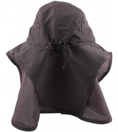 Sun Hats Outdoor Sun Hat Men Women Flap Fishing Hat Neck Face Cover Mesh Bucket Hat UPF 50+ - Dark Gray - CJ18UUWO9AG