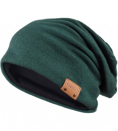 Skullies & Beanies Slouch Beanie Hat for Men Women Summer Winter B010 - Flannel-olive - CD18XKMGIHI