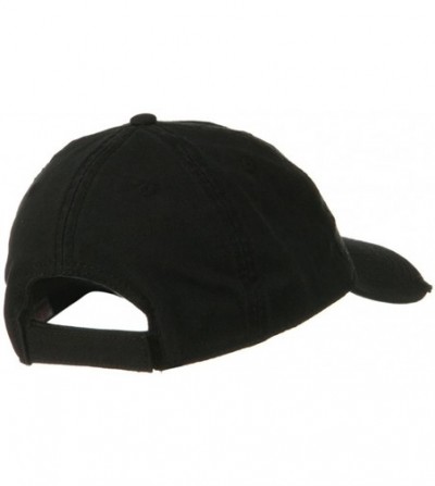Baseball Caps Superior Garment Washed Cotton Twill Frayed Visor Cap - Black - C311918D9CF