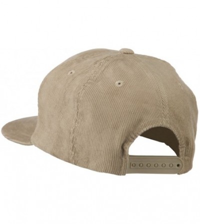 Baseball Caps Corduroy Vintage Snapback Cap - Khaki - C411RNPJJIL
