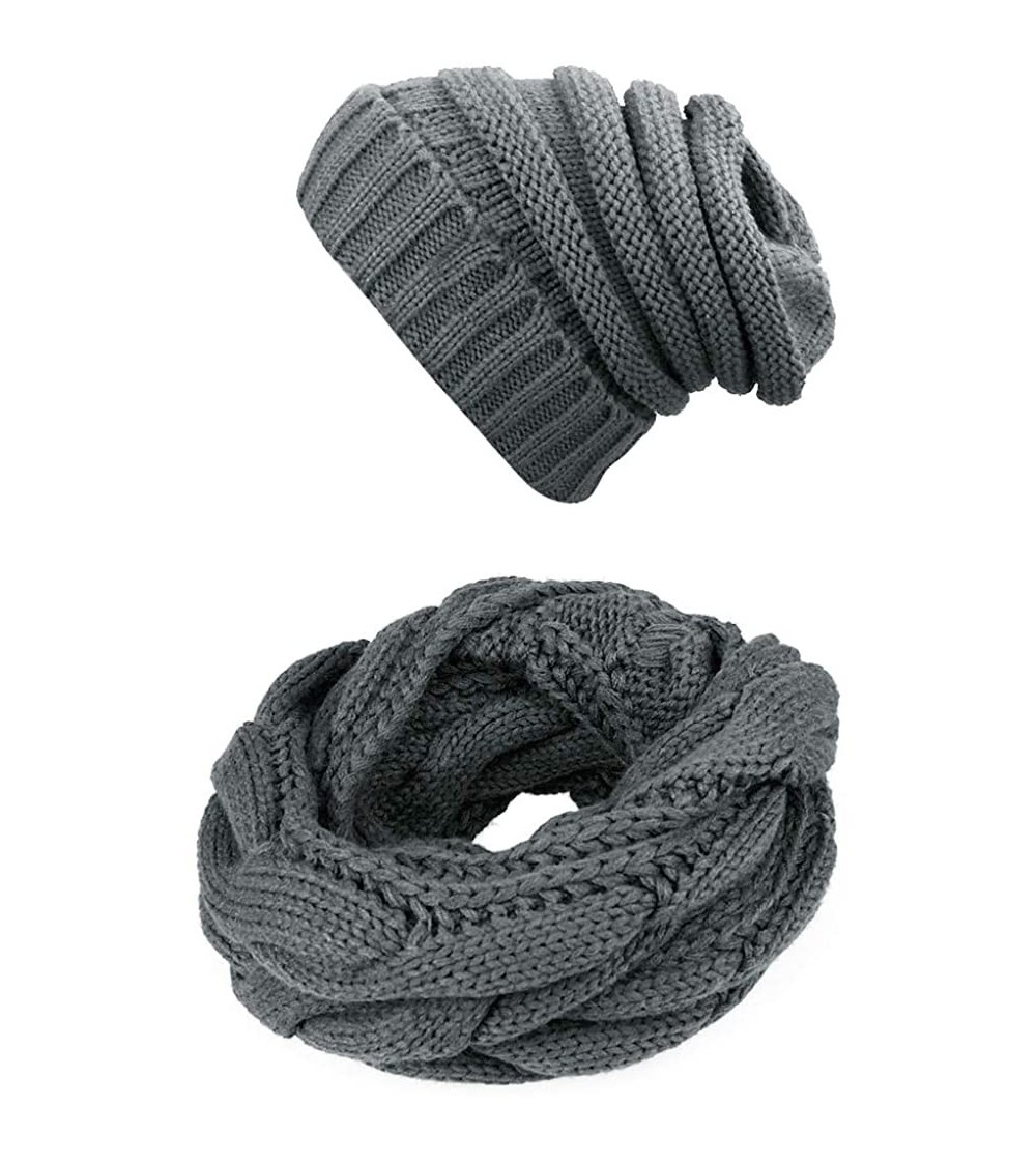 Infinity Beanie Winter Circle Scarves