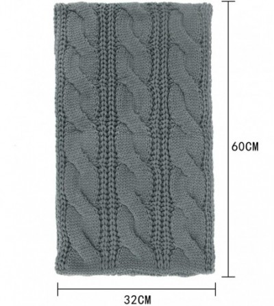 Skullies & Beanies Knit Infinity Scarf Beanie Hat Set Women Winter Circle Loop Scarfs Scarves - Dark Gray - C91868L8WRI