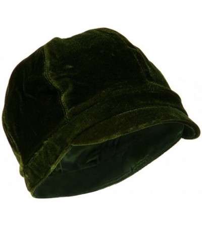 Newsboy Caps Gaby Velvet Newsboy Hat - Olive W15S57A - C611C0N4HER