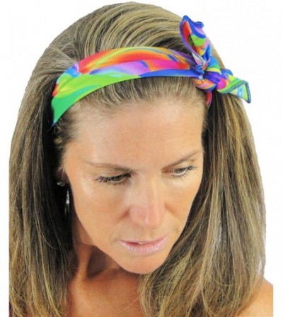 Headbands Removable Bow Training Headband - No Slip - No Sweat- Giallo Fluo Yellow - Giallo Fluo Yellow - CQ12I8WPOLN