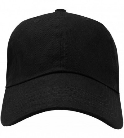 Baseball Caps 12-Pack Wholesale Classic Baseball Cap 100% Cotton Soft Adjustable Size - Black - CM18E6LINM9
