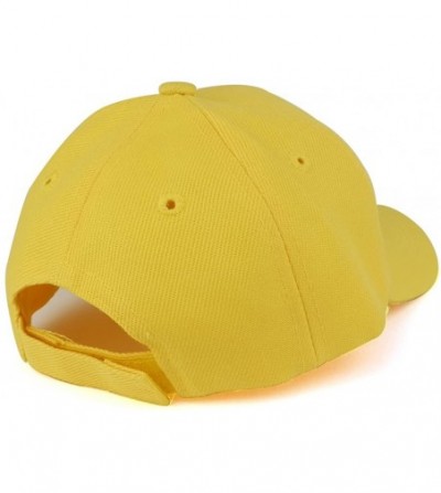 Baseball Caps Plain Infants Size Structured Adjustable Baseball Cap - Yellow - CC17YZX95ER