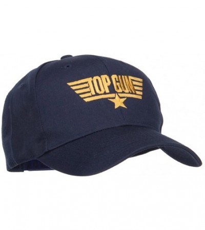 Baseball Caps Top Gun Logo Embroidered Pro Style Cap - Navy - CE12FV92D5V