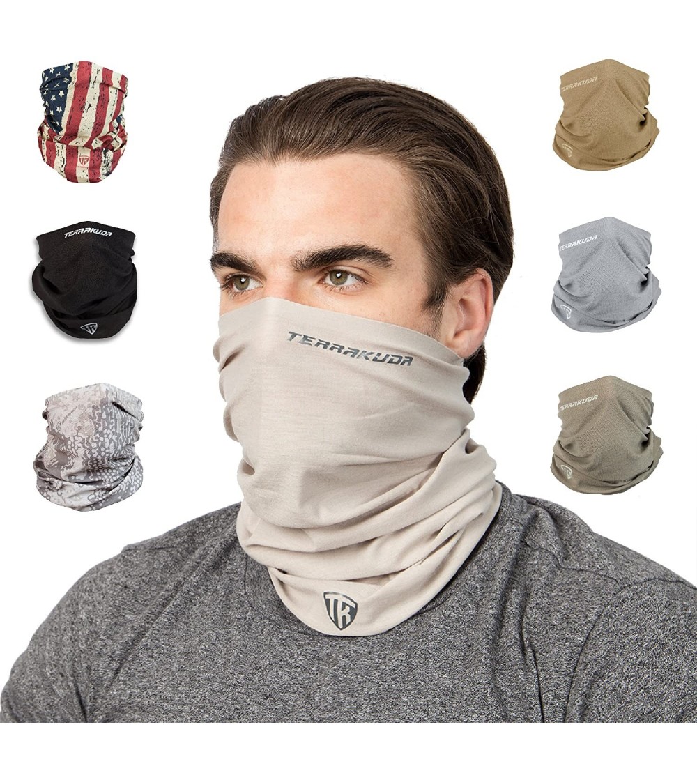 Balaclavas Face Clothing Neck Gaiter Mask - Non Slip Light Breathable for Sun Wind Dust Bandana Balaclava - Desert Sand - C31...